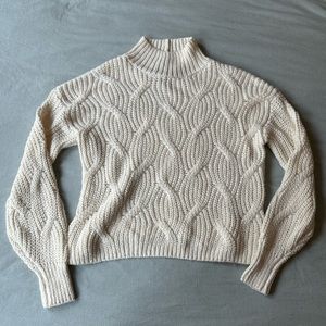 American eagle cream cable knit sweater size XS